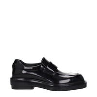 Prada Black Leather Slip-On Loafers