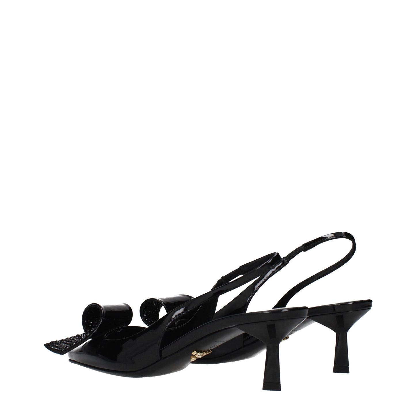 Prada Black Leather Stiletto Heel Sandals