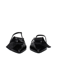 Prada Black Leather Flat Sandals