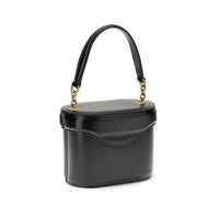 Valentino Garavani Black Calf Leather Bos Taurus Shoulder Bag
