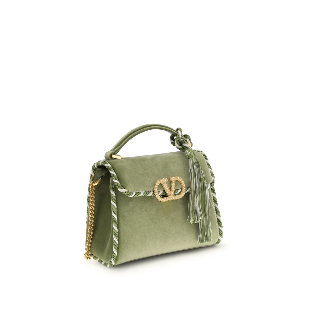 Valentino Garavani Green Calf Leather Bos Taurus Shoulder Bag