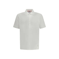 Thom Browne White Cotton Polo Shirt