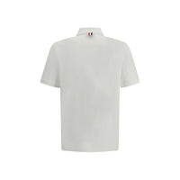 Thom Browne White Cotton Polo Shirt