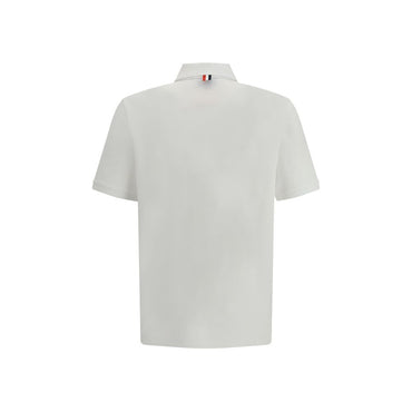 Thom Browne White Cotton Polo Shirt