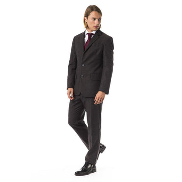 BYBLOS Brown Cotton Two-Piece Suit