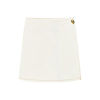 Ganni White Cotton Mini Skirt