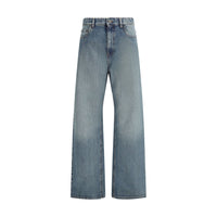 Miu Miu Blue Cotton Straight-Leg Jeans
