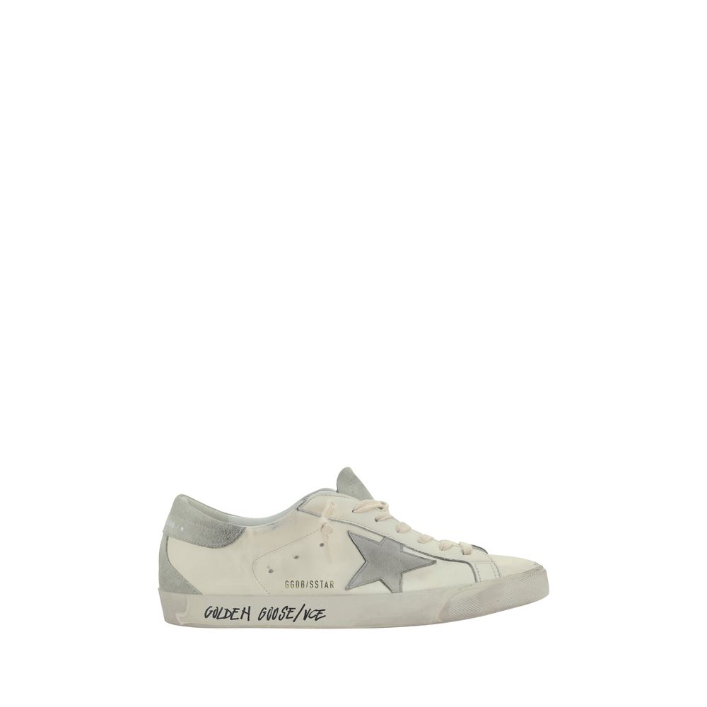 Golden Goose White Calf Leather Bos Taurus Low Top Sneakers