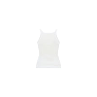Fendi White Cotton Sleeveles T-Shirt