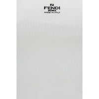 Fendi White Cotton Sleeveles T-Shirt
