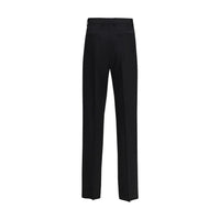 Versace Black Fleece Wool Dress Pants