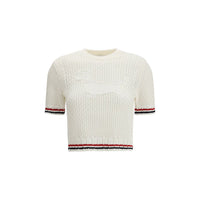 Thom Browne White Cotton T-Shirt