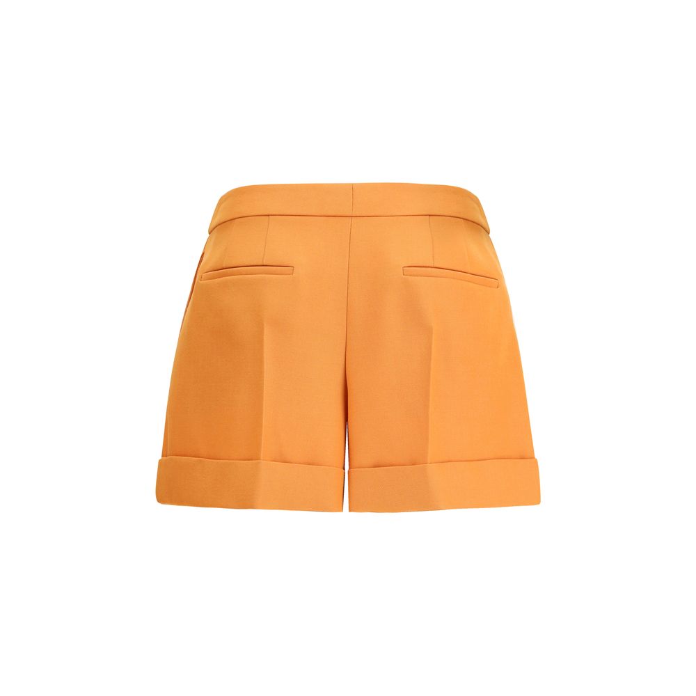 Fendi Orange Fleece Wool Shorts
