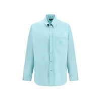 Fendi Light Blue Cotton Dress Shirt
