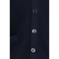 Thom Browne Blue Cotton Cardigan
