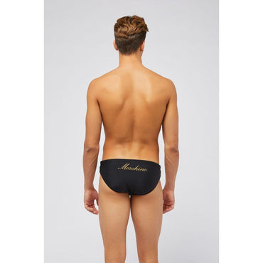 Moschino Black Polyamide Swim Briefs