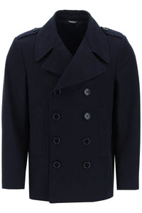 Dolce & Gabbana double-breasted cotton twill caban