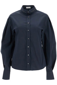 Brunello Cucinelli high-neck blouse with monile embellishment